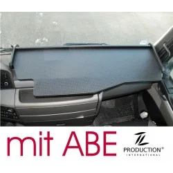 MAN TGX durchgehender LKW-Tisch Kante schwarz Antirutschmatte schwarz mit ABE