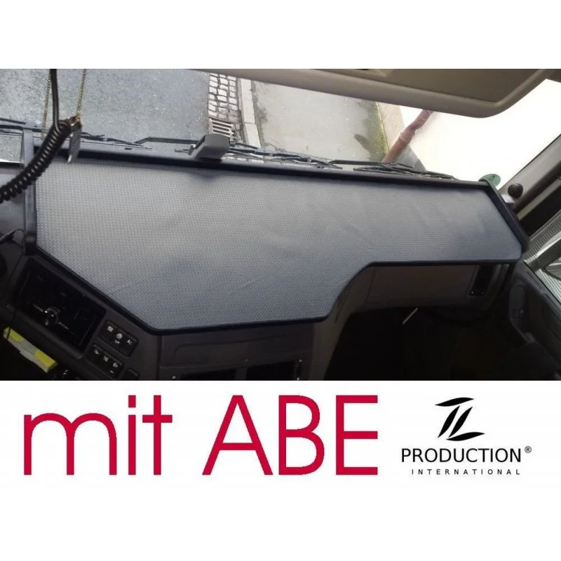 DAF EURO 6 (XF106) Super Space Cap durchgehender LKW-Tisch Kante schwarz Antirutschmatte grau mit ABE