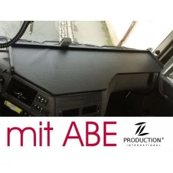 DAF EURO 6 (XF106) Super Space Cap durchgehender LKW-Tisch Kante schwarz Antirutschmatte schwarz mit ABE