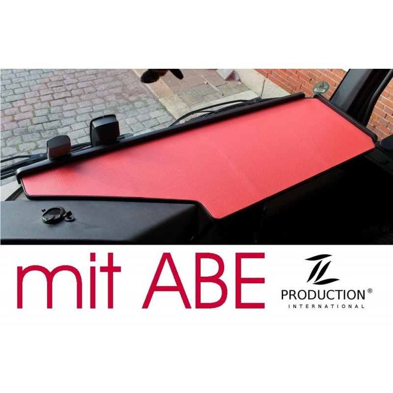 Mercedes Actros Giga Space MP4 & MP5 durchgehender LKW-Tisch Kante schwarz Antirutschmatte rot mit ABE