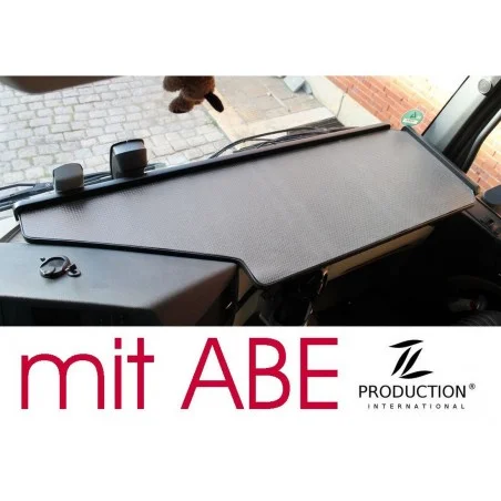 Mercedes Actros Big Space MP4 & MP5 durchgehender LKW-Tisch Kante schwarz Antirutschmatte grau mit ABE