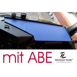 Mercedes Actros Big Space MP4 & MP5 durchgehender LKW-Tisch Kante schwarz Antirutschmatte blau mit ABE