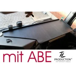 Mercedes Actros Big Space MP4 & MP5 durchgehender LKW-Tisch Kante schwarz Antirutschmatte schwarz mit ABE