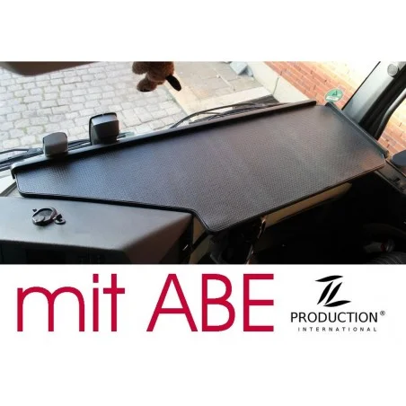 Mercedes Actros Big Space MP4 & MP5 durchgehender LKW-Tisch Kante schwarz Antirutschmatte schwarz mit ABE