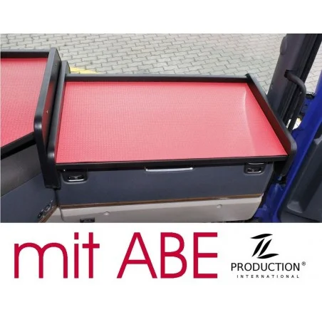 Scania G Ablagetisch Beifahrerseite Kante schwarz Antirutschmatte rot mit ABE