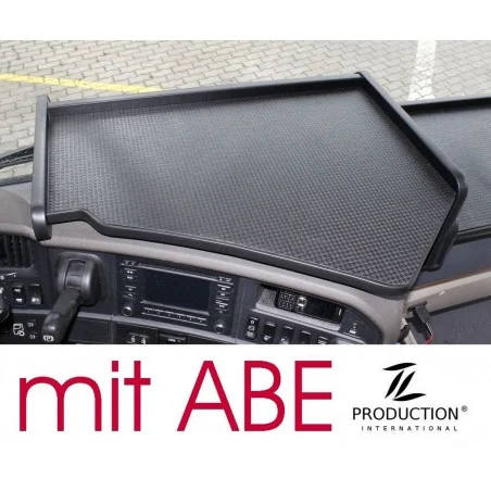 Scania G Mittelablagetisch Kante schwarz Antirutschmatte schwarz mit ABE