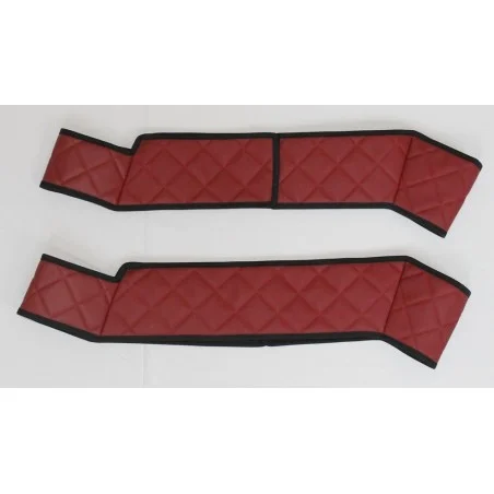 Scania R Streamline Sitzsockelverkleidung 2er-Set für luftgefederten Beifahrersitz Kunstleder in dunkelrot