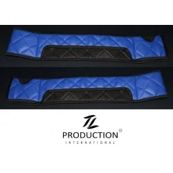 Sitzsockelverkleidung 2er-Set für luftgefederten Beifahrersitz Kunstleder blau atoll