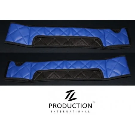 Sitzsockelverkleidung 2er-Set für luftgefederten Beifahrersitz Kunstleder blau atoll