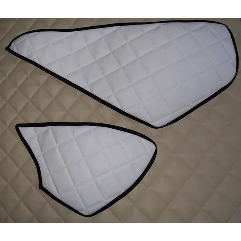 Abdeckung Ablagefächer 2er-Set für Kunstleder weiß