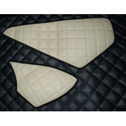 Abdeckung für Ablagefächer 2er-Set für Kunstleder in Beige