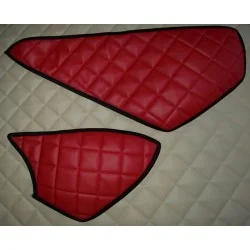 Abdeckung Ablagefächer 2er-Set für Kunstleder Rot