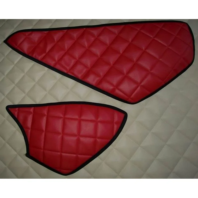 Abdeckung Ablagefächer 2er-Set für Kunstleder Rot