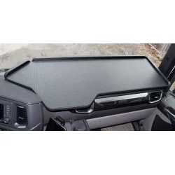 durchgehender Ablagetisch Kante schwarz Antirutschmatte schwarz