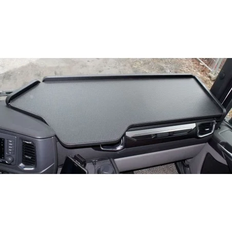 durchgehender Ablagetisch Kante schwarz Antirutschmatte schwarz