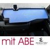 MAN TGX durchgehender LKW-Tisch mit Ausschnitt Kante schwarz Matte blau mit ABE