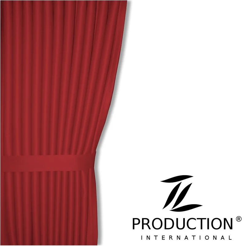 Scheibengardine inkl. Raffhalter in rot