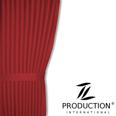 Scheibengardine inkl. Raffhalter in rot