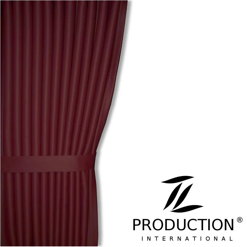 Scheibengardine inkl. Raffhalter in bordeaux