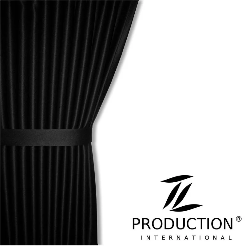 Scheibengardine inkl. Raffhalter in schwarz