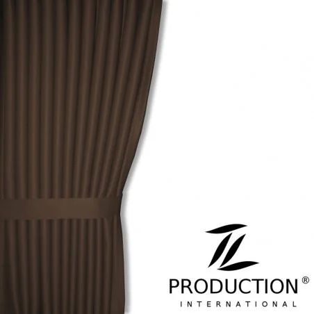 Scheibengardine inkl. Raffhalter in braun