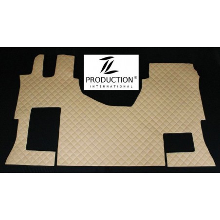 Tunnelmatte für klappbaren Beifahrersitz Leder in beige