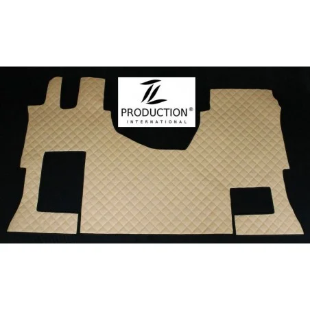 Tunnelmatte für klappbaren Beifahrersitz Leder in beige