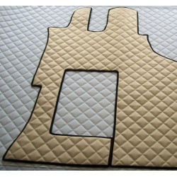 Motortunnel für LKW mit klappbaren Beifahrersitz Leder beige