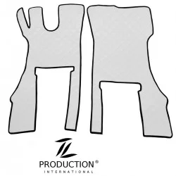 Fußmatten-Set für klappbaren Beifahrersitz Farbe weiß