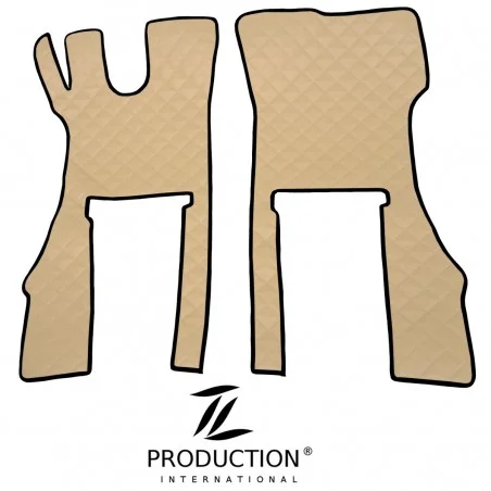 Fußmatten-Set für drehbaren Beifahrersitz Farbe beige