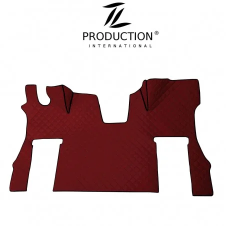 Tunnelmatte für luftgefederten Beifahrersitz Kunstleder dunkelrot