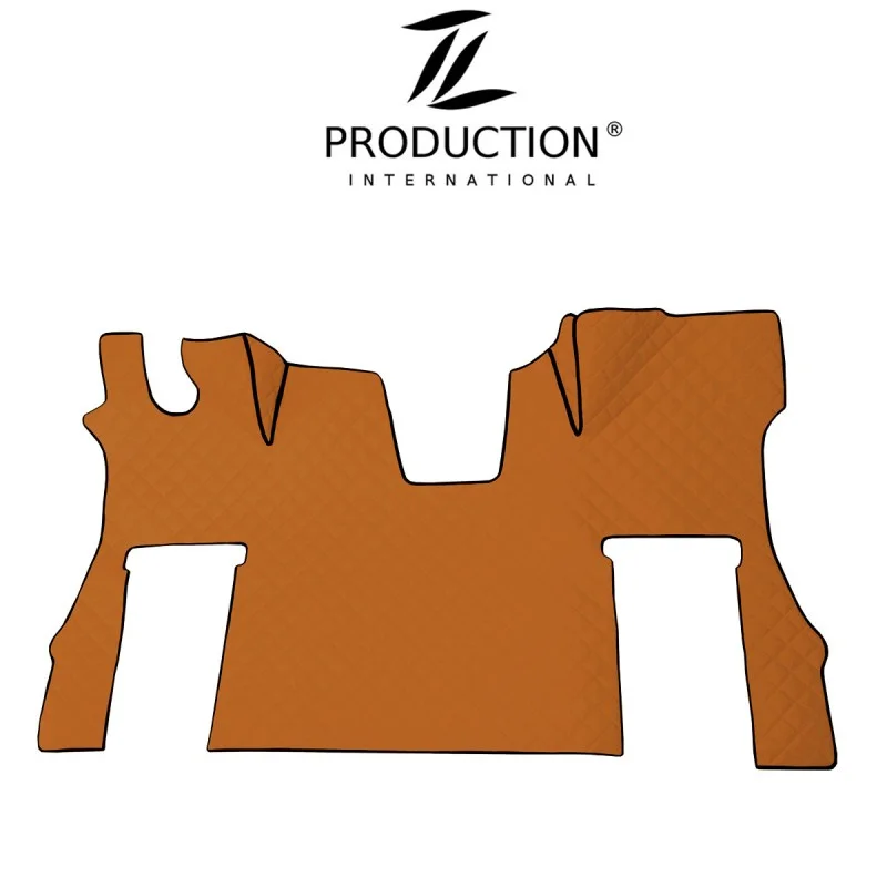 Tunnelmatte für luftgefederten Beifahrersitz Kunstleder Cappucino