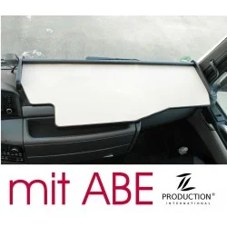 MAN TGX durchgehender LKW-Tisch Kante schwarz Antirutschmatte beige mit ABE