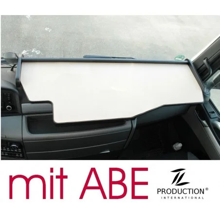 MAN TGX durchgehender LKW-Tisch Kante schwarz Antirutschmatte beige mit ABE