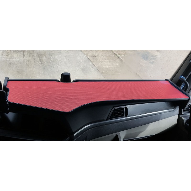 MAN TGX 2020 durchgehender LKW-Tisch Kante schwarz Antirutschmatte rot