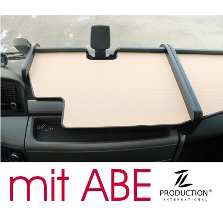 MAN TGX Mittelablagetisch mit Ausschnitt  schwarz-beige mit ABE