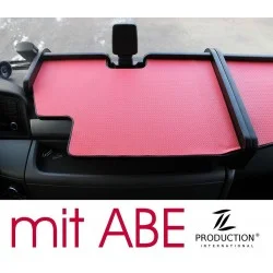 MAN TGX Mittelablagetisch mit Ausschnitt in schwarz-rot mit ABE