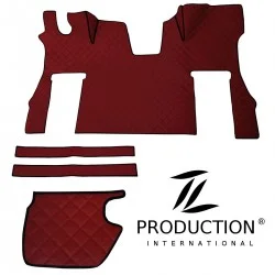 Scania S New Generation Kunstleder-Set klein für luftgefederten Beifahrersitz in dunkelrot