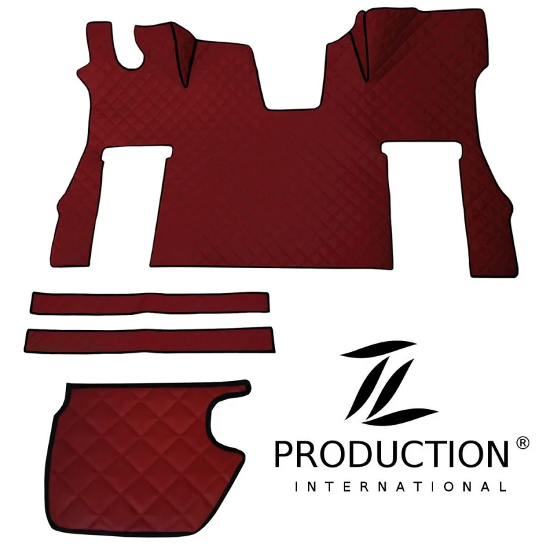 Scania S New Generation Kunstleder-Set klein für luftgefederten Beifahrersitz in dunkelrot