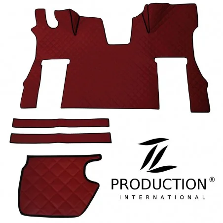 Scania S New Generation Kunstleder-Set klein für luftgefederten Beifahrersitz in dunkelrot