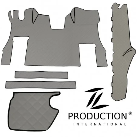 Scania S New Generation Kunstleder-Set groß für klappbaren Beifahrersitz grau