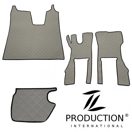 Scania R New Generation Kunstleder-Set klein für luftgefederten Beifahrersitz grau