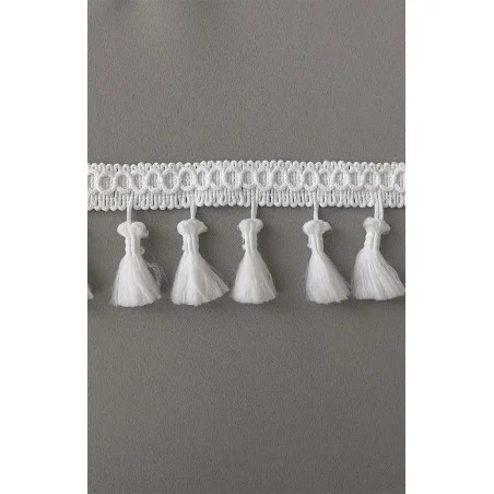 LKW-Gardine Farbvariante grau - Quasten weiß