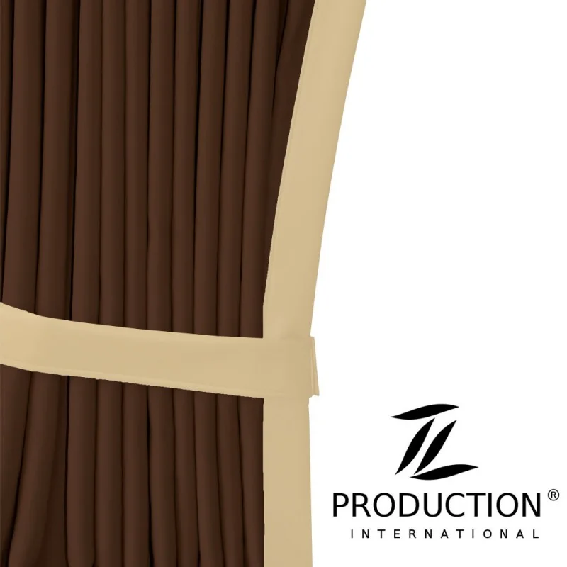 LKW-Gardine braun-hellbraun