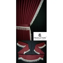 DAF XF105 Space Cab LKW Scheibengardine mit Frontscheibenborde Welle Farbe & Besatz wählbar