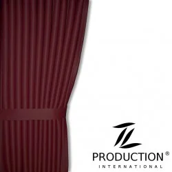 Scheibengardine inkl. Raffhalter in bordeaux