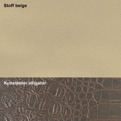 Detailbild Verdunklungsstoff beige, Kunstleder braun