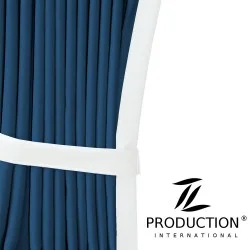 Fahrerhaus-Gardine dunkelblau-weiß