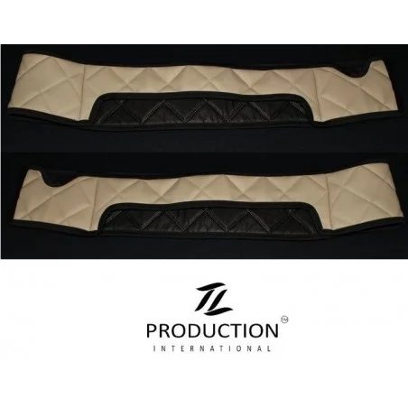 Sitzsockelverkleidung 2er-Set für luftgefederten Beifahrersitz Kunstleder beige