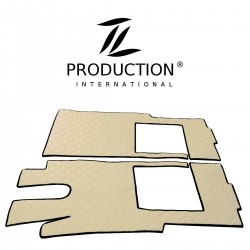 Kunstleder-Fußmatten 2er Set Farbe beige